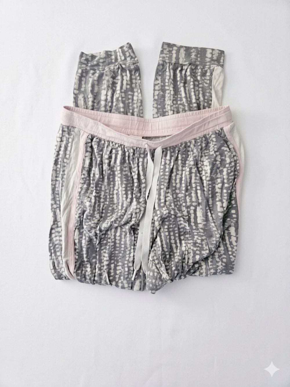 Secret Treasures Gray & Pink Patterned Joggers
